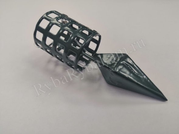 Кормушка Vikfish сербская пуля D25, 70 гр. леска, водоросли