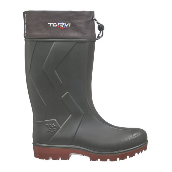 Сапоги Torvi ЭВА -40°C с прилитой шипованной подошвой и 4-х слойным меховым вкладышем олива р.46-47