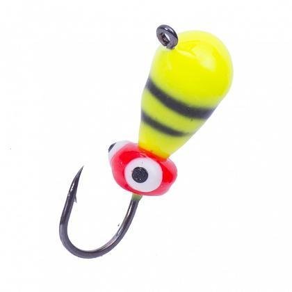 Мормышка вольфрамовая Lumicom Капля с ушком обмазка-жучок-винт 1 шт 3,2, YBL