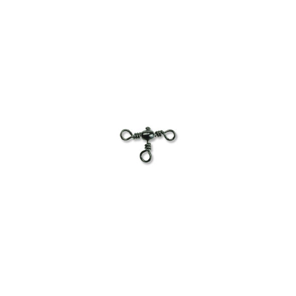 Вертлюг тройной Condor 90 град. Rarrel Cross-line Swivel, цвет Black Nikel, размер 6, 100шт.