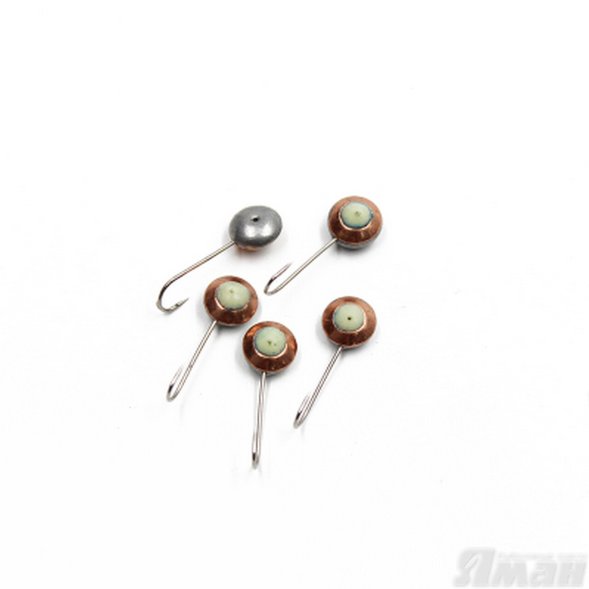 Мормышка паяная Яман Сфера фосфор, вес 1,07 г, медь