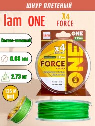 Шнур IAM №ONE FORCE Х4-135 Светло-зелёный d0.08