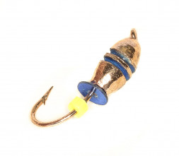 Мормышка вольфрамовая Condor Нимфа с рисками гальваника 4,0 мм, медь 15 шт