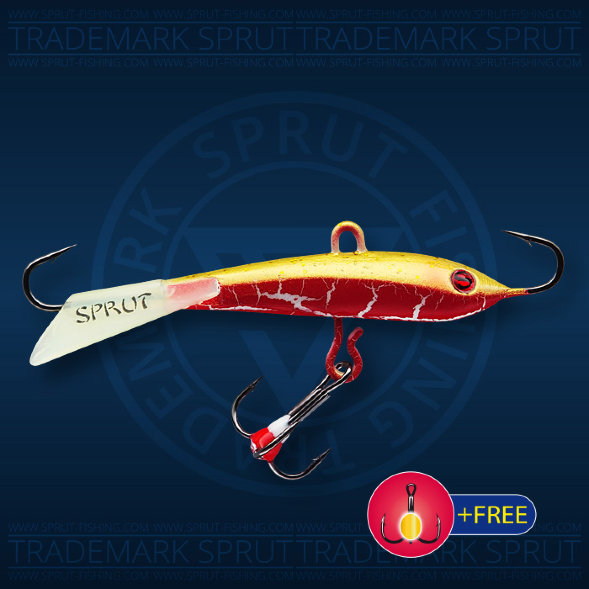 Балансир рыболовный для зимней рыбалки Sprut Tanpo №7 18г 65мм RG+тр. с ф/к